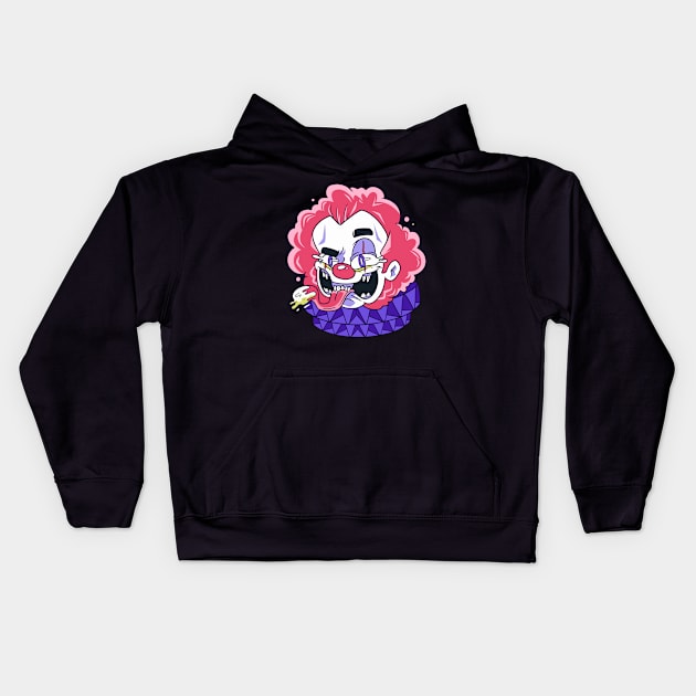 Creepy Clown Kids Hoodie by Mako Design 